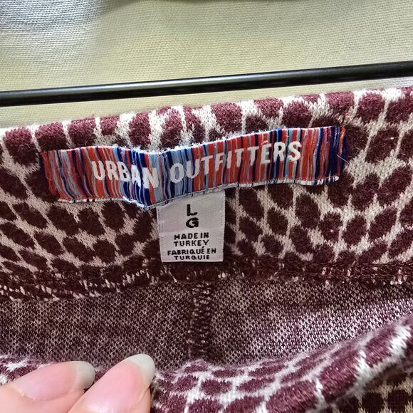 Urban Outfitters flared stretchy knit pants large high rise pull on fun casual - Picture 3 of 10